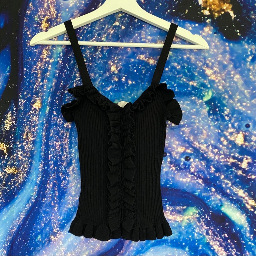 Cinq à Sept Black Sleeveless Blouse